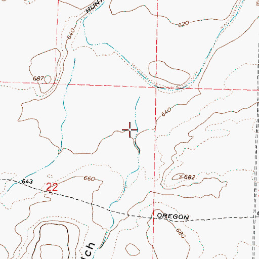 Topographic Map of Spikes Gulch, OR