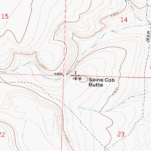 Topographic Map of Spine Cob Butte, OR