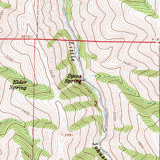 Topographic Map of Spino Spring, OR