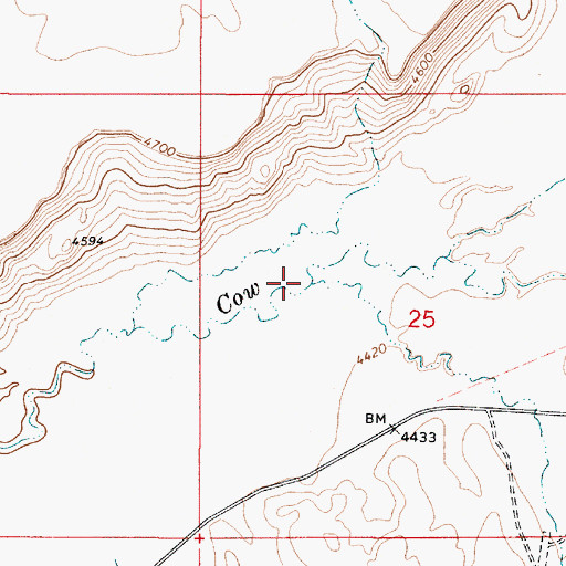 Topographic Map of Spring Branch, OR