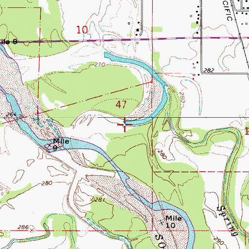 Topographic Map of Spring Branch, OR
