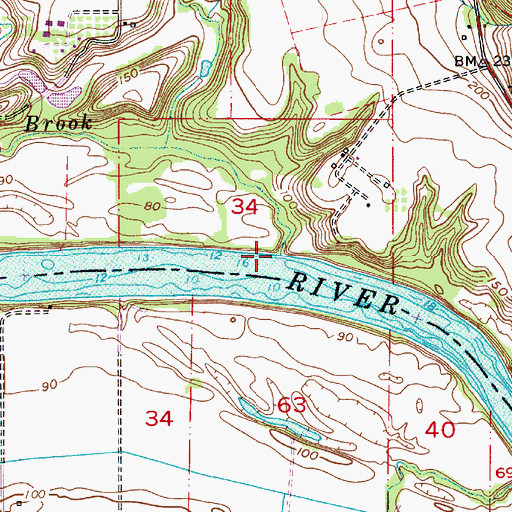 Topographic Map of Spring Brook, OR