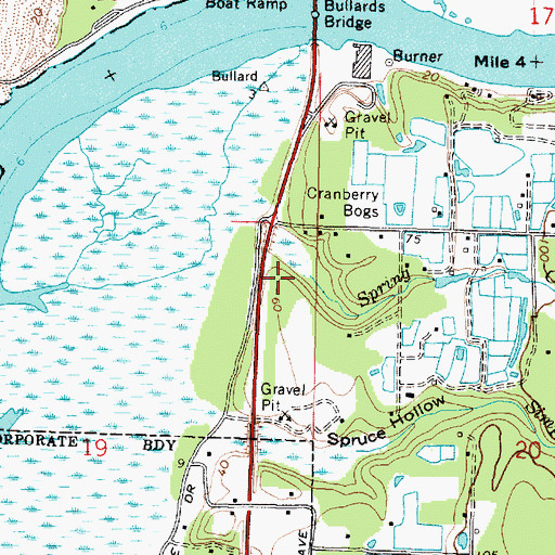 Topographic Map of Spring Creek, OR