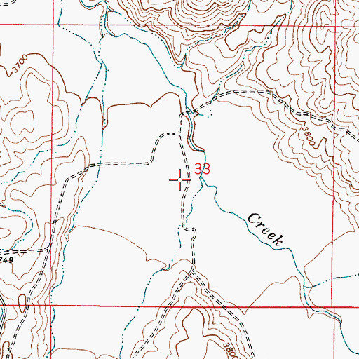 Topographic Map of Spring Creek, OR