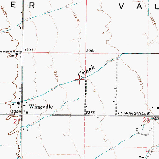 Topographic Map of Spring Creek, OR