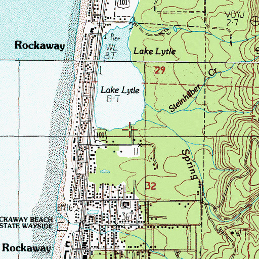 Topographic Map of Spring Creek, OR