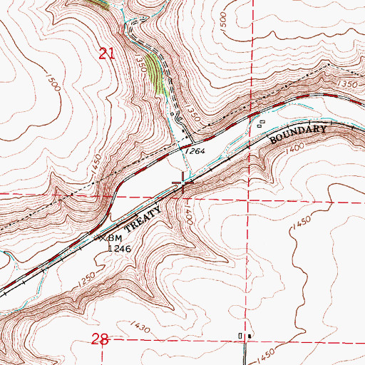 Topographic Map of Spring Creek, OR