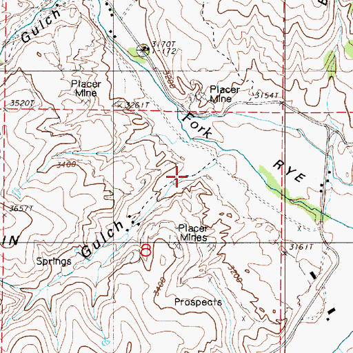 Topographic Map of Spring Gulch, OR