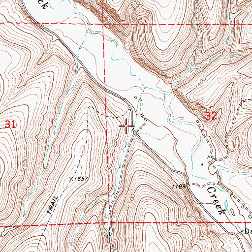 Topographic Map of Spring Hollow, OR