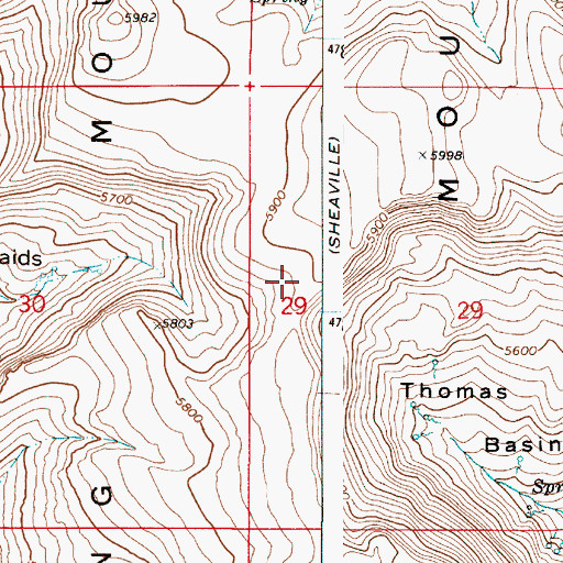 Topographic Map of Spring Mountain, OR