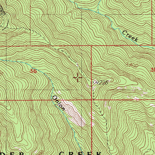 Topographic Map of Spring Mountain Way, OR