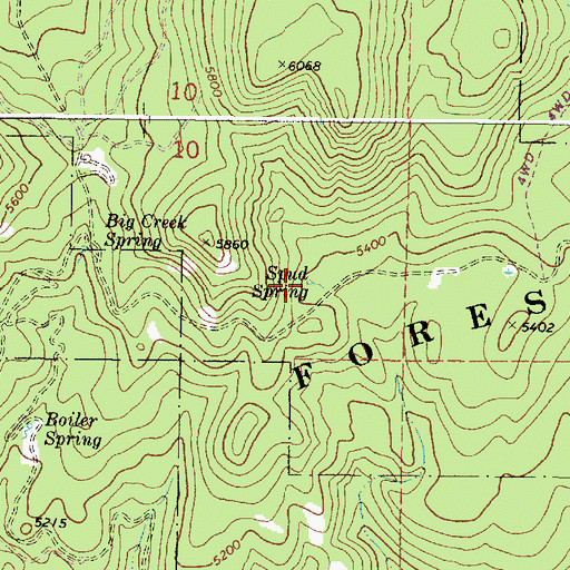 Topographic Map of Spud Spring, OR
