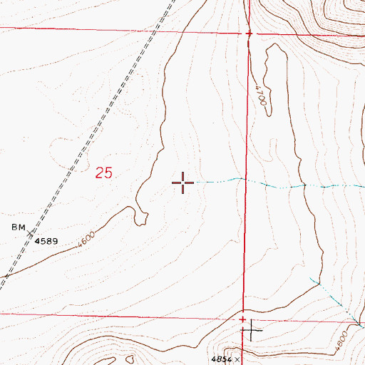 Topographic Map of Square Mountain Creek, OR