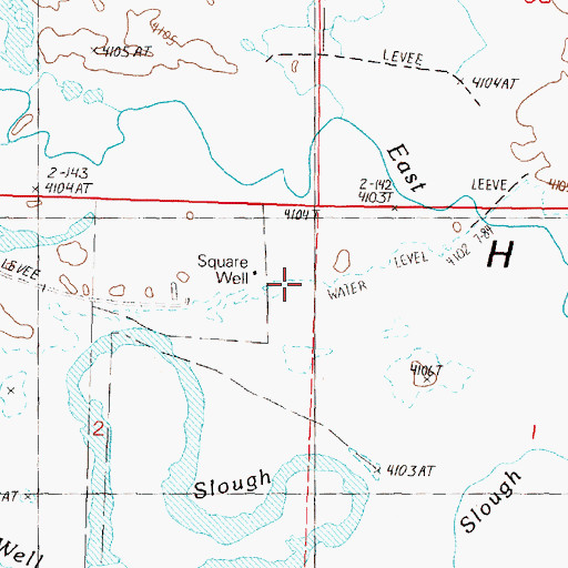 Topographic Map of Square Well, OR