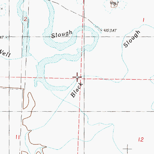 Topographic Map of Square Well Slough, OR