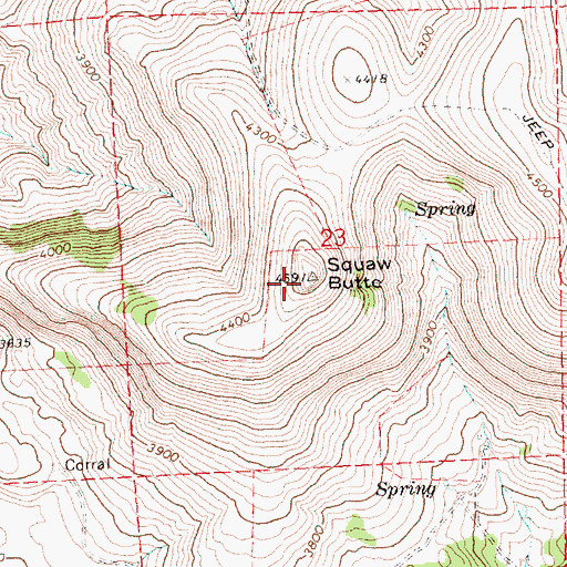 Topographic Map of Rettie Butte, OR