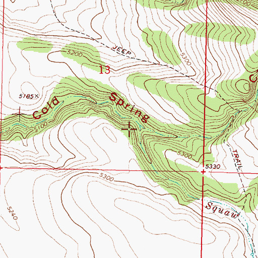Topographic Map of Kaiba agai Creek, OR