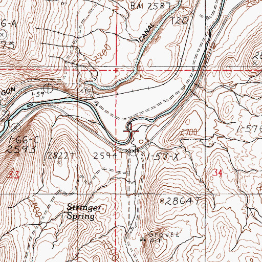 Topographic Map of Yapaa Creek, OR