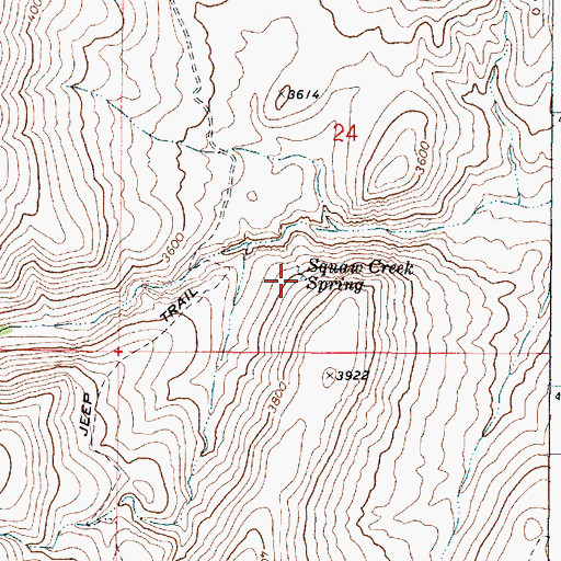 Topographic Map of Kwii-na-a Spring, OR