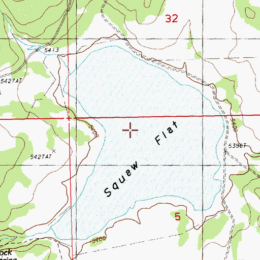 Topographic Map of Squaw Flat, OR