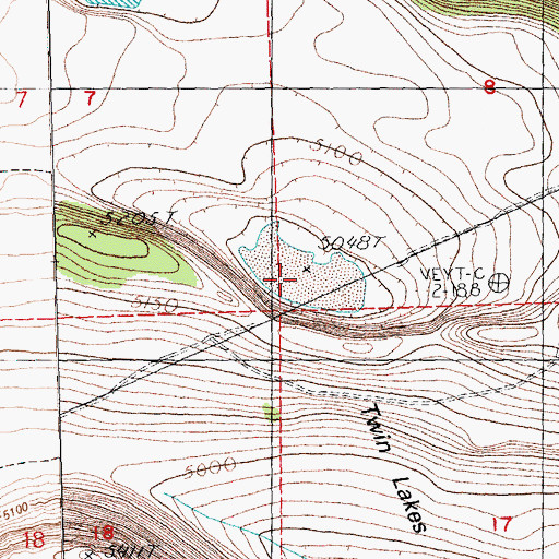 Topographic Map of Squaw Lake, OR