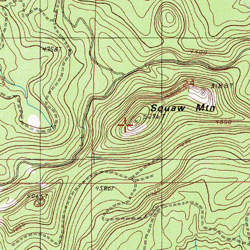 Topographic Map of Latiwi Mountain, OR