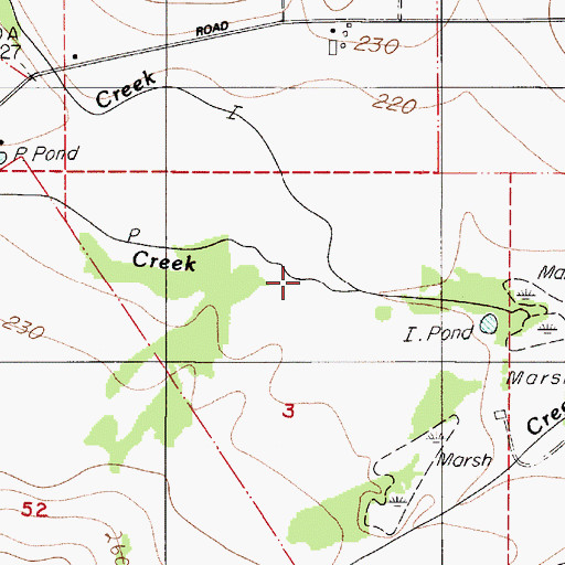 Topographic Map of Staats Creek, OR