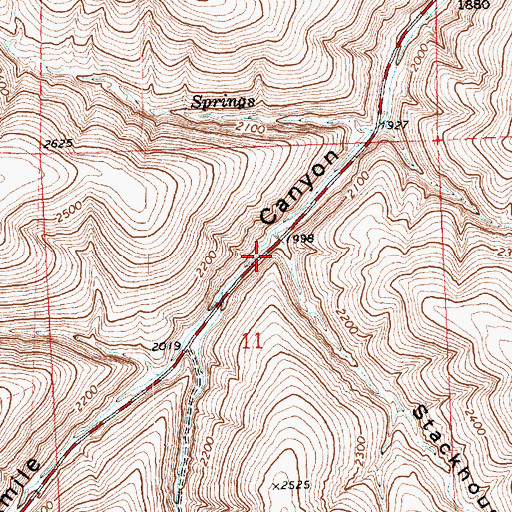 Topographic Map of Stackhouse Canyon, OR