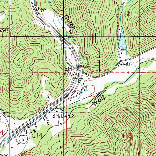 Topographic Map of Stage Road Gulch, OR