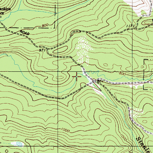 Topographic Map of Stanley Creek, OR