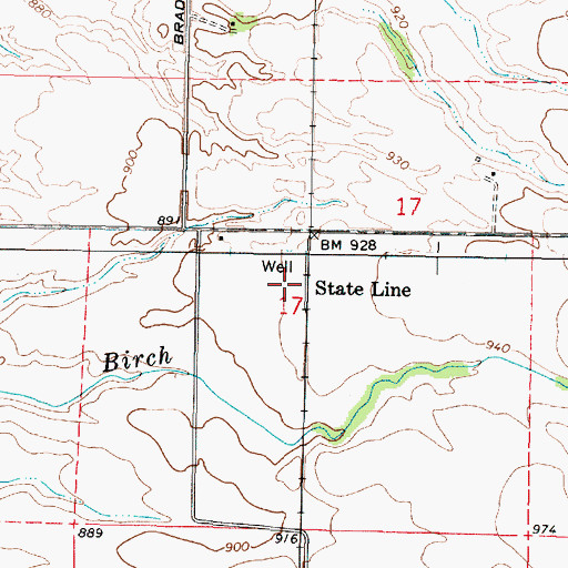 Topographic Map of State Line, OR