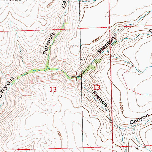 Topographic Map of Station Canyon, OR