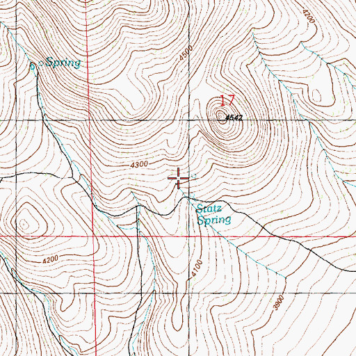 Topographic Map of Statz Spring, OR
