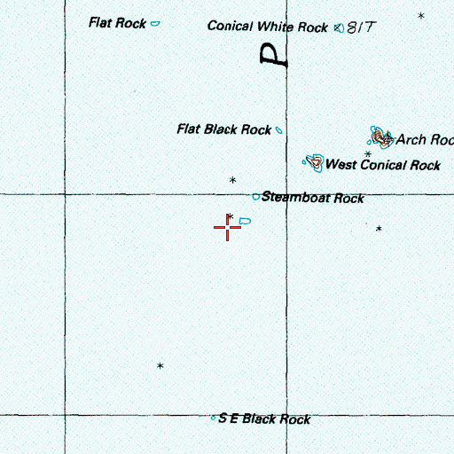 Topographic Map of Steamboat Rock, OR