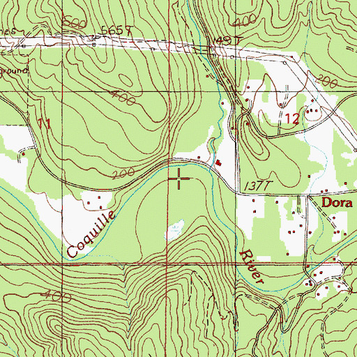 Topographic Map of Steel Creek, OR