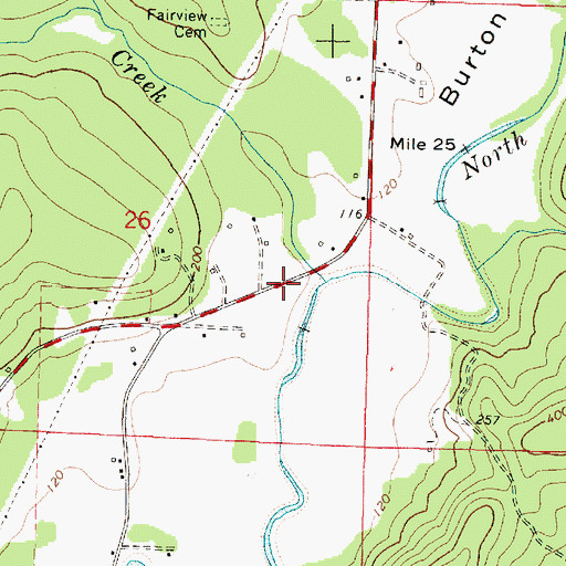 Topographic Map of Steele Creek, OR