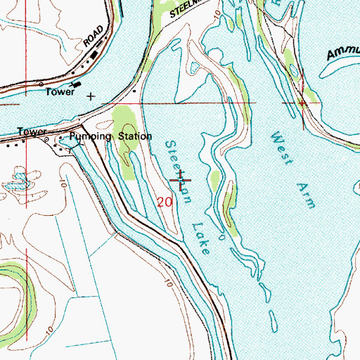 Topographic Map of Steelman Lake, OR