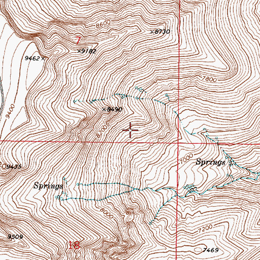 Topographic Map of Steens Mountain, OR