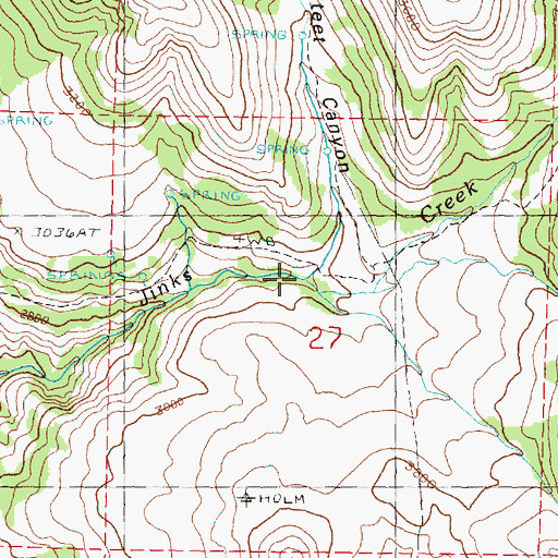 Topographic Map of Steet Canyon, OR