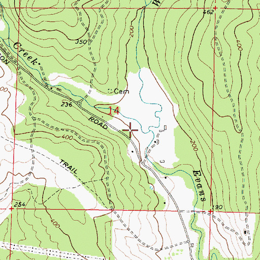 Topographic Map of Steinnon Creek, OR