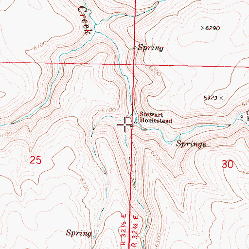 Topographic Map of Stewart Homestead, OR
