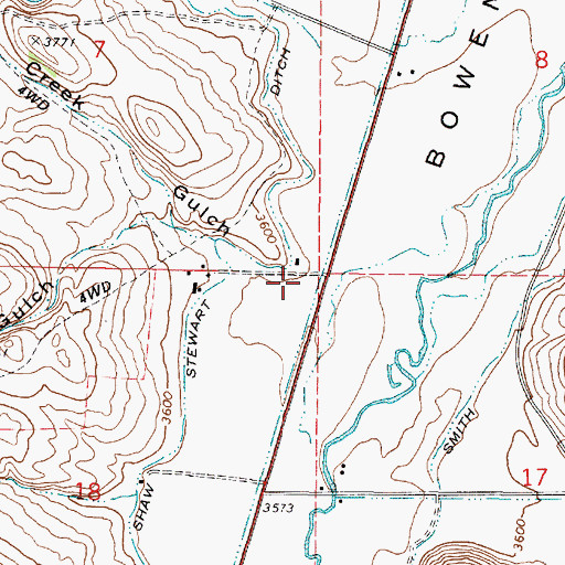 Topographic Map of Stewart School (historical), OR