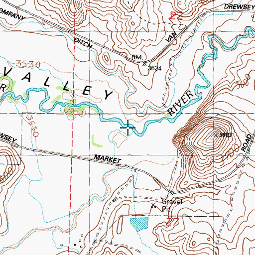 Topographic Map of Stinkingwater Creek, OR