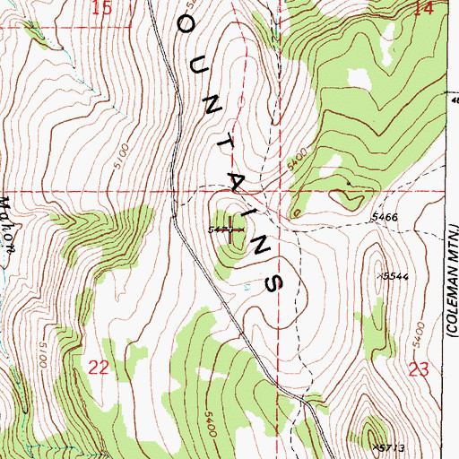 Topographic Map of Stinkingwater Mountains, OR
