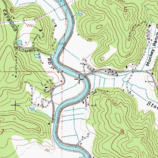 Topographic Map of Stock Slough, OR