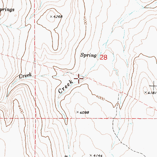 Topographic Map of Stockade Creek, OR