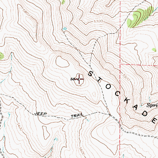 Topographic Map of Stockade Mountain, OR