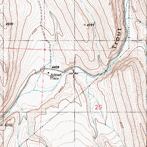 Topographic Map of Stony Creek, OR
