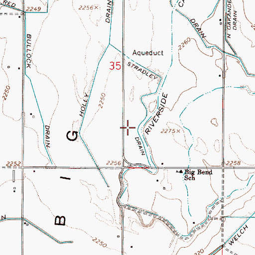 Topographic Map of Stradley Drain, OR