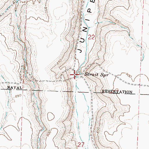 Topographic Map of Strait Spring, OR
